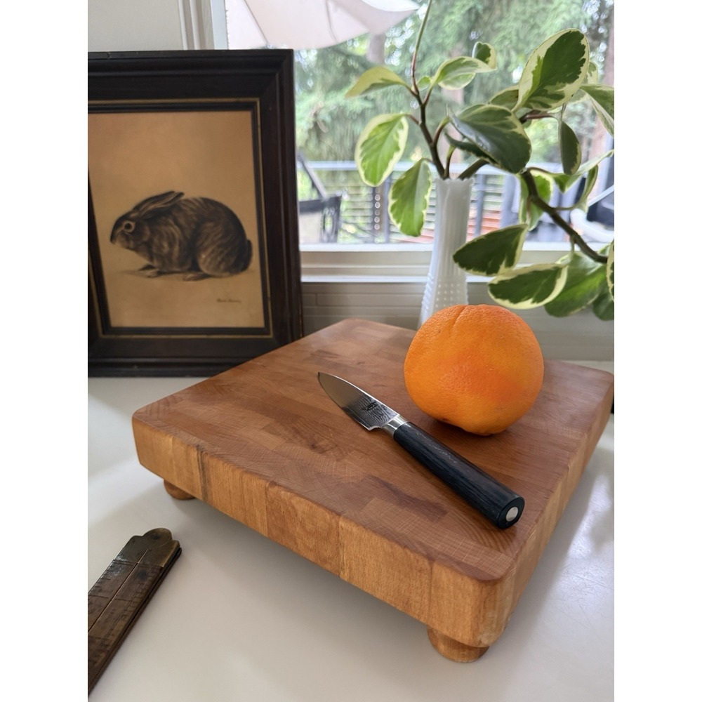 "Vintage 1970s Ethan Allen End-Grain Butcher Block / Chopping Block"